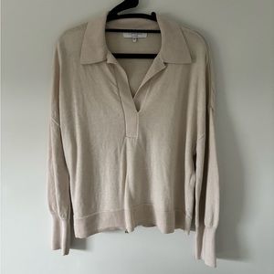 L’academie polo sweater cream small revolve